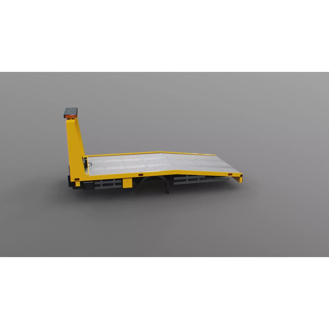 Car Transporter Flatbed Tow Truck 3D Model – Low Poly PBR Game Asset, FBX - View 17