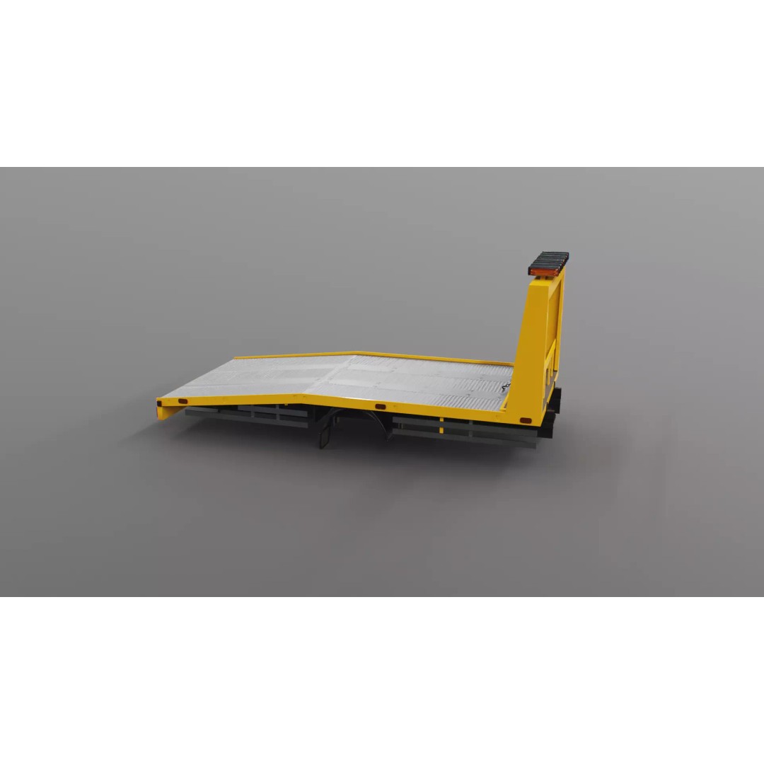 Car Transporter Flatbed Tow Truck 3D Model – Low Poly PBR Game Asset, FBX - View 22