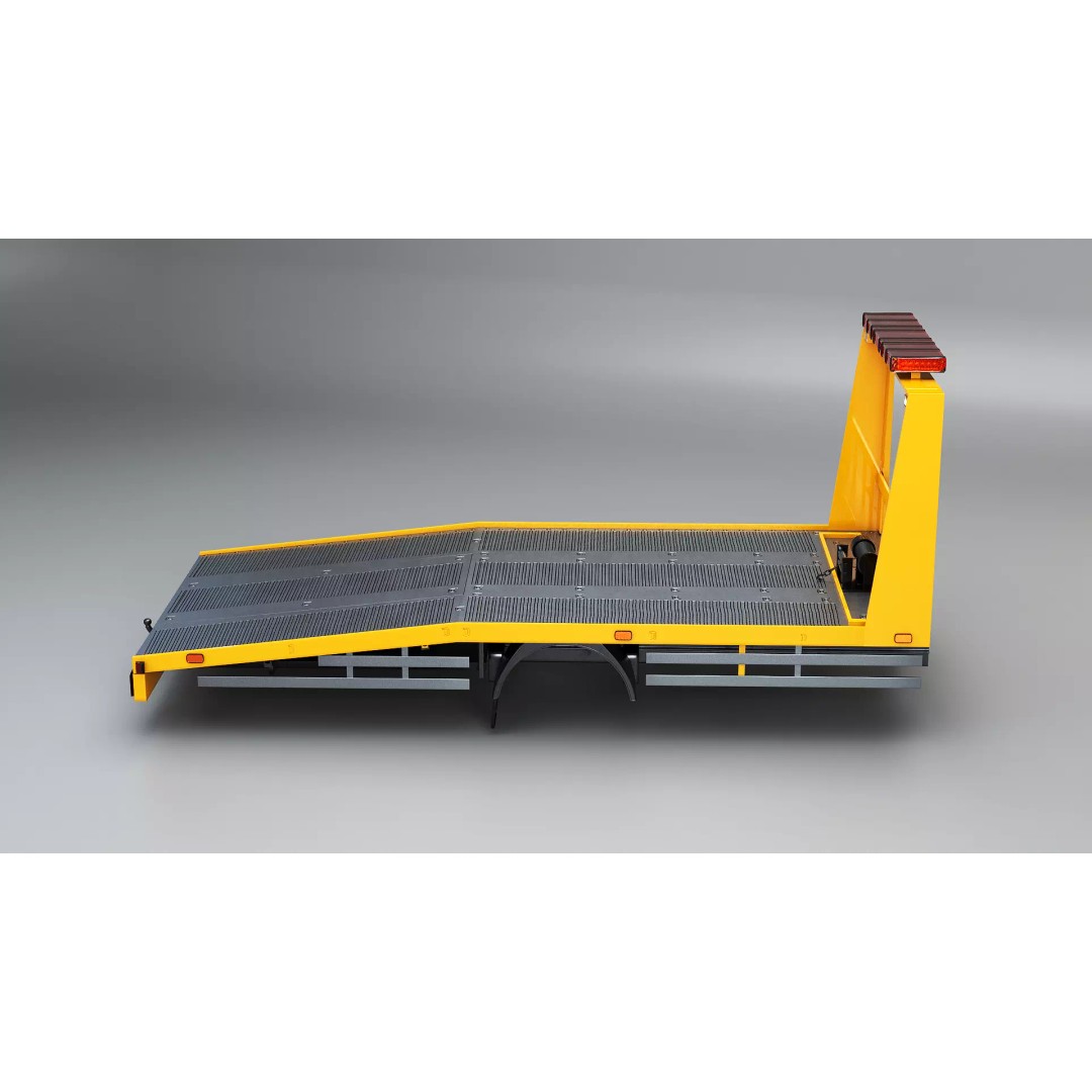 Car Transporter Flatbed Tow Truck 3D Model – Low Poly PBR Game Asset, FBX - View 6