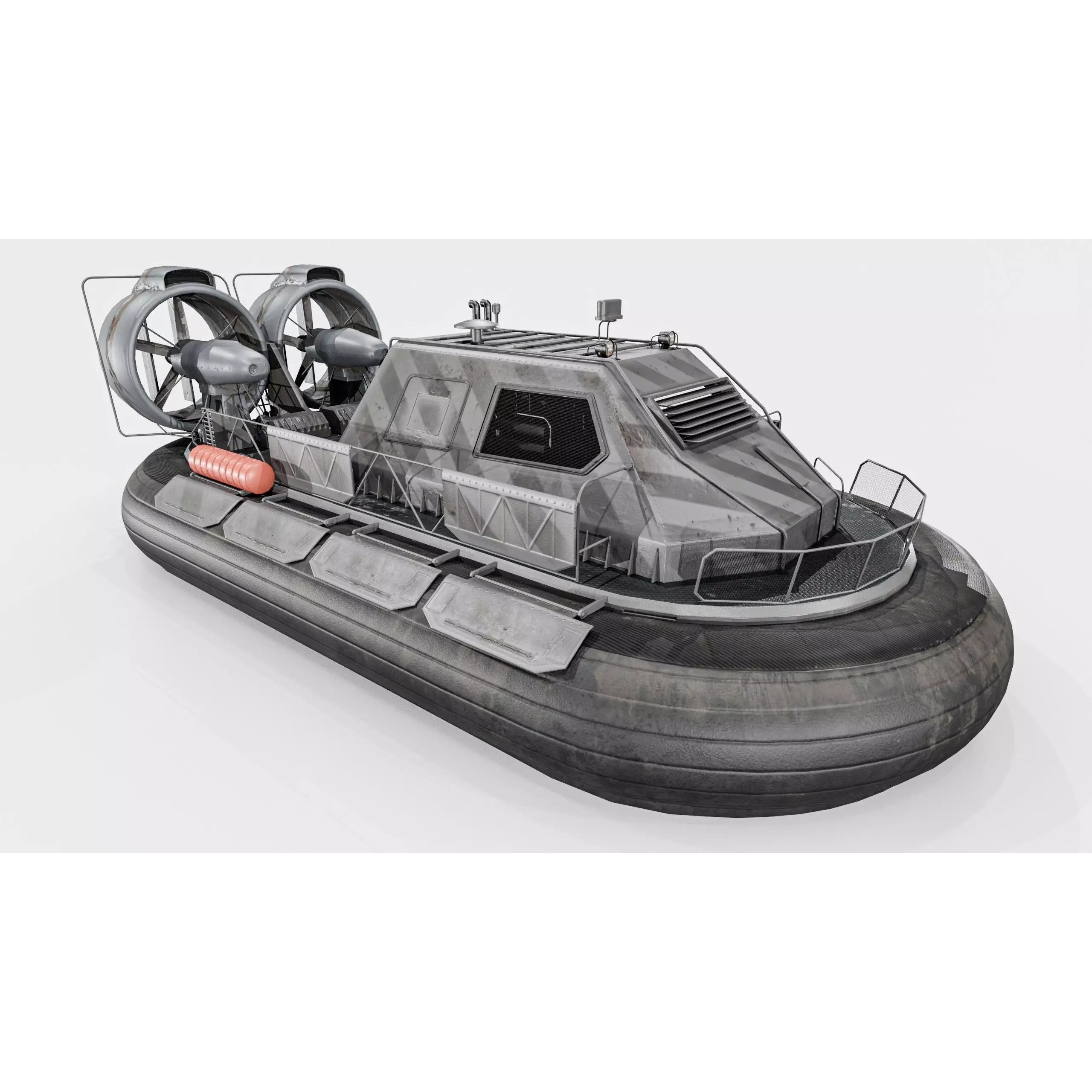 Military Hovercraft - Low-Poly Game-Ready 3D Model - View 18