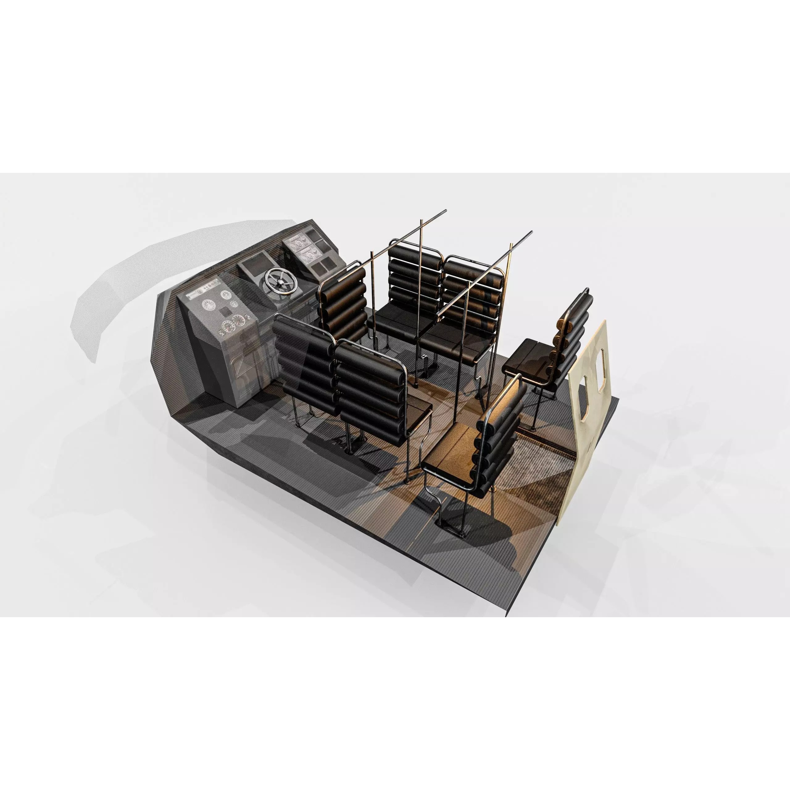 Military Hovercraft - Low-Poly Game-Ready 3D Model - View 20