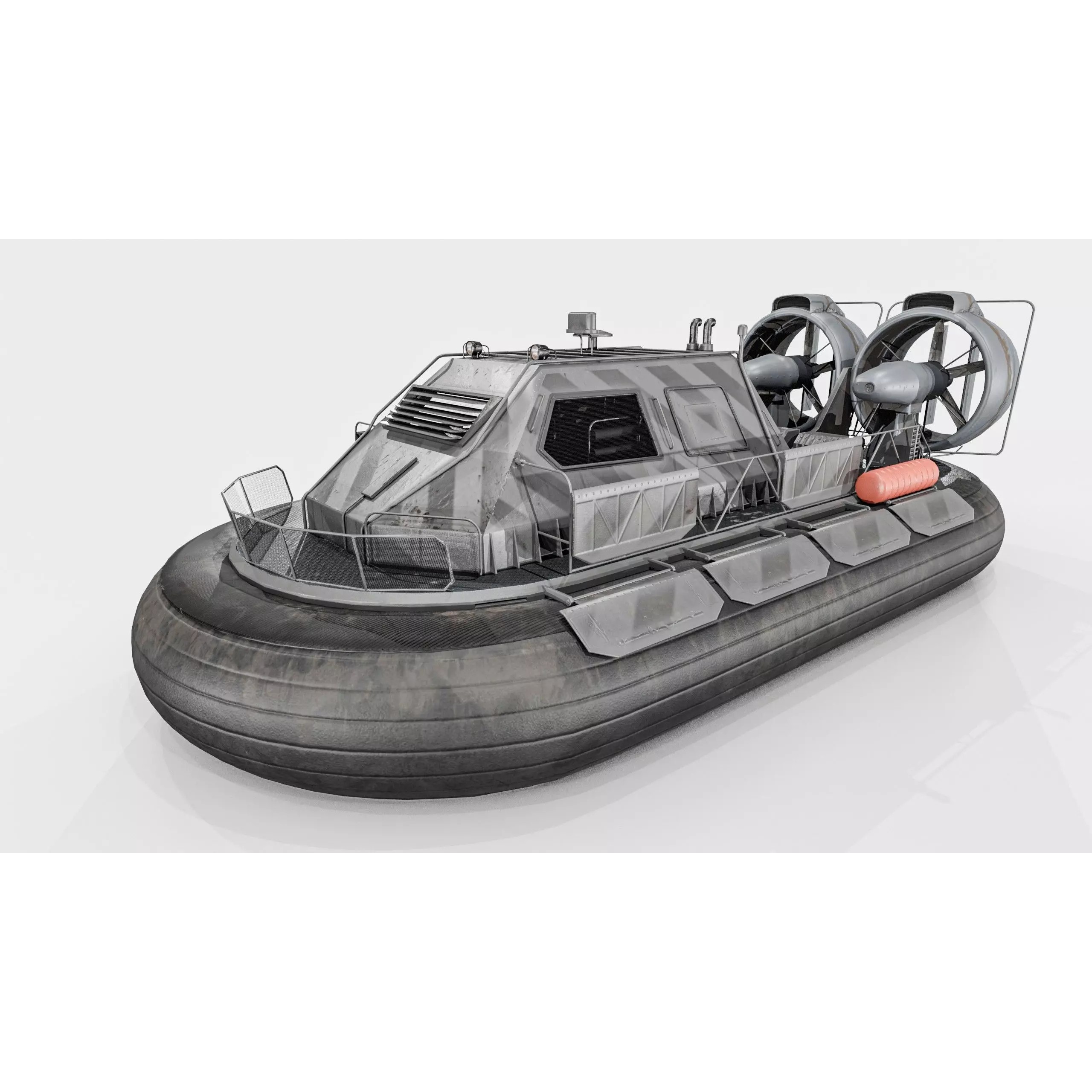 Military Hovercraft - Low-Poly Game-Ready 3D Model - View 6