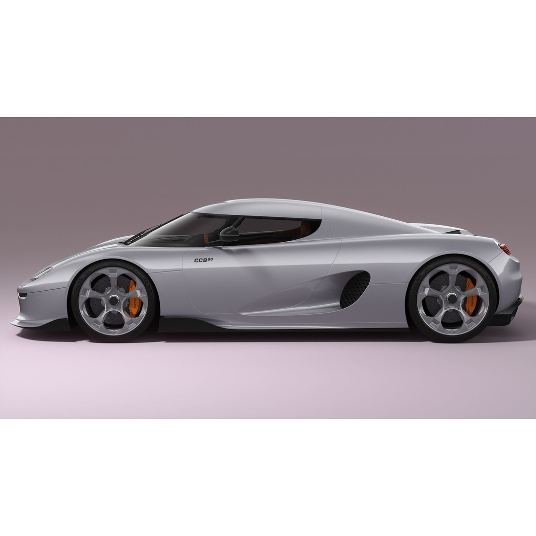 Koenigsegg CC850 3D Model – High Poly Sport Car, FBX, OBJ - View 10