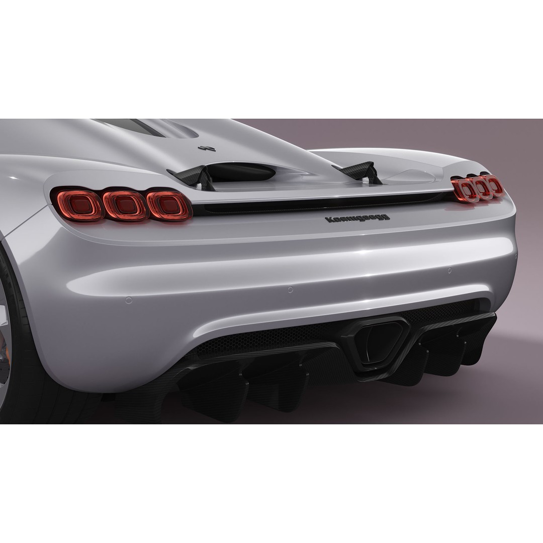 Koenigsegg CC850 3D Model – High Poly Sport Car, FBX, OBJ - View 12