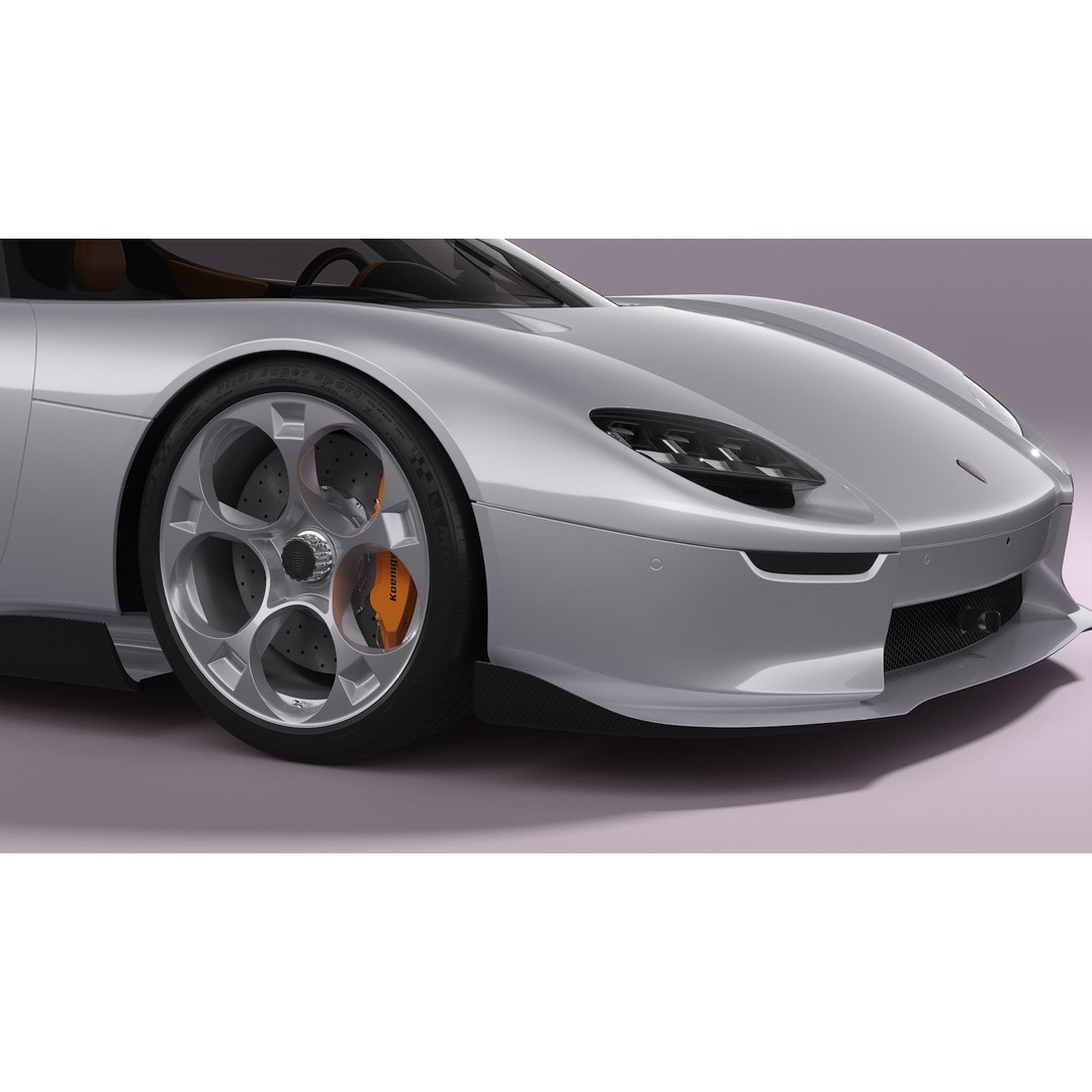 Koenigsegg CC850 3D Model – High Poly Sport Car, FBX, OBJ - View 14