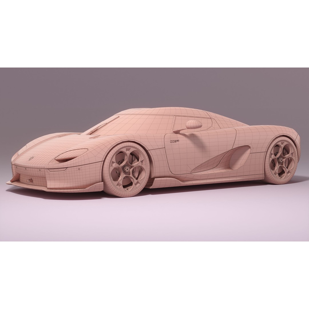 Koenigsegg CC850 3D Model – High Poly Sport Car, FBX, OBJ - View 19