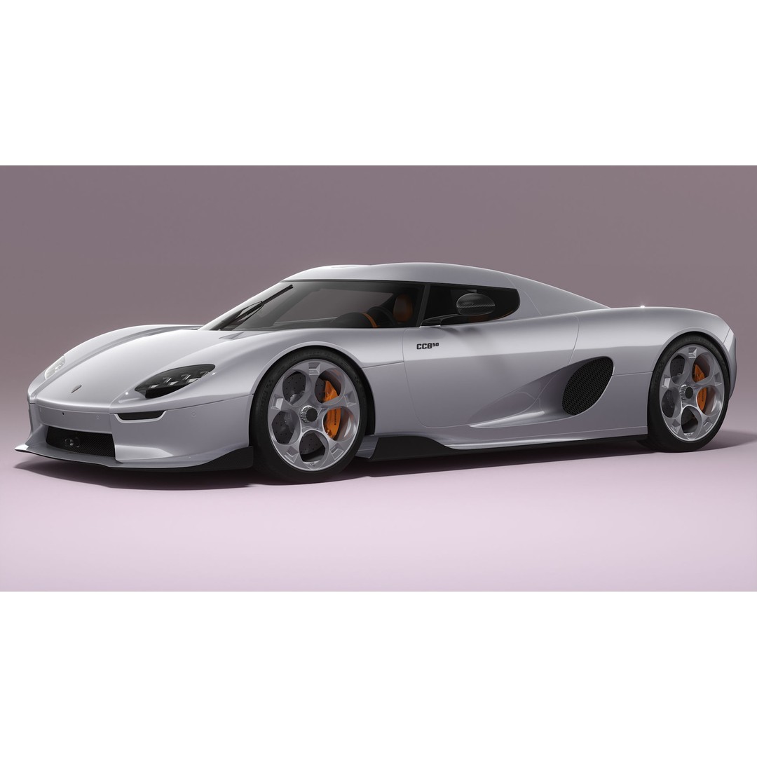 Koenigsegg CC850 3D Model – High Poly Sport Car, FBX, OBJ - View 4