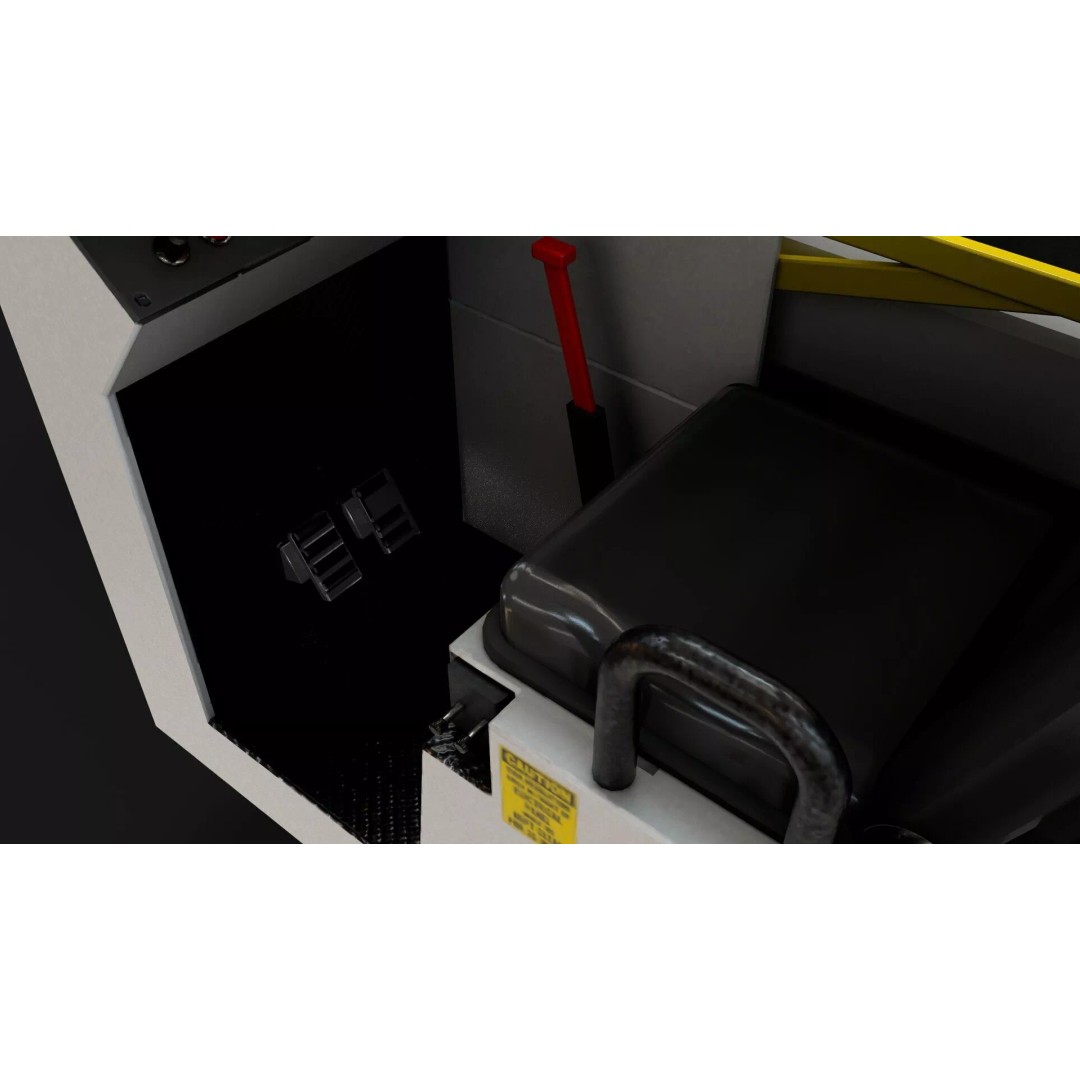 Airport Bag Loader TUG 660 3D Model – Low Poly PBR Asset, FBX, OBJ - View 16