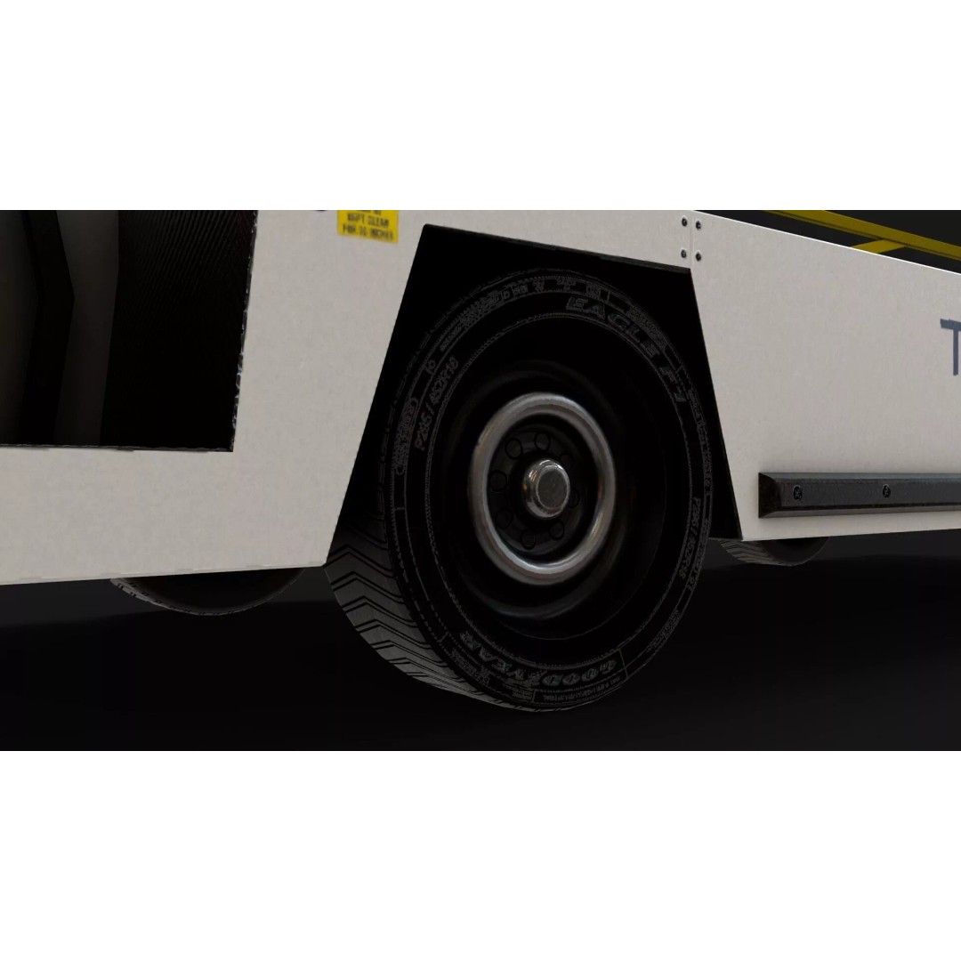 Airport Bag Loader TUG 660 3D Model – Low Poly PBR Asset, FBX, OBJ - View 18