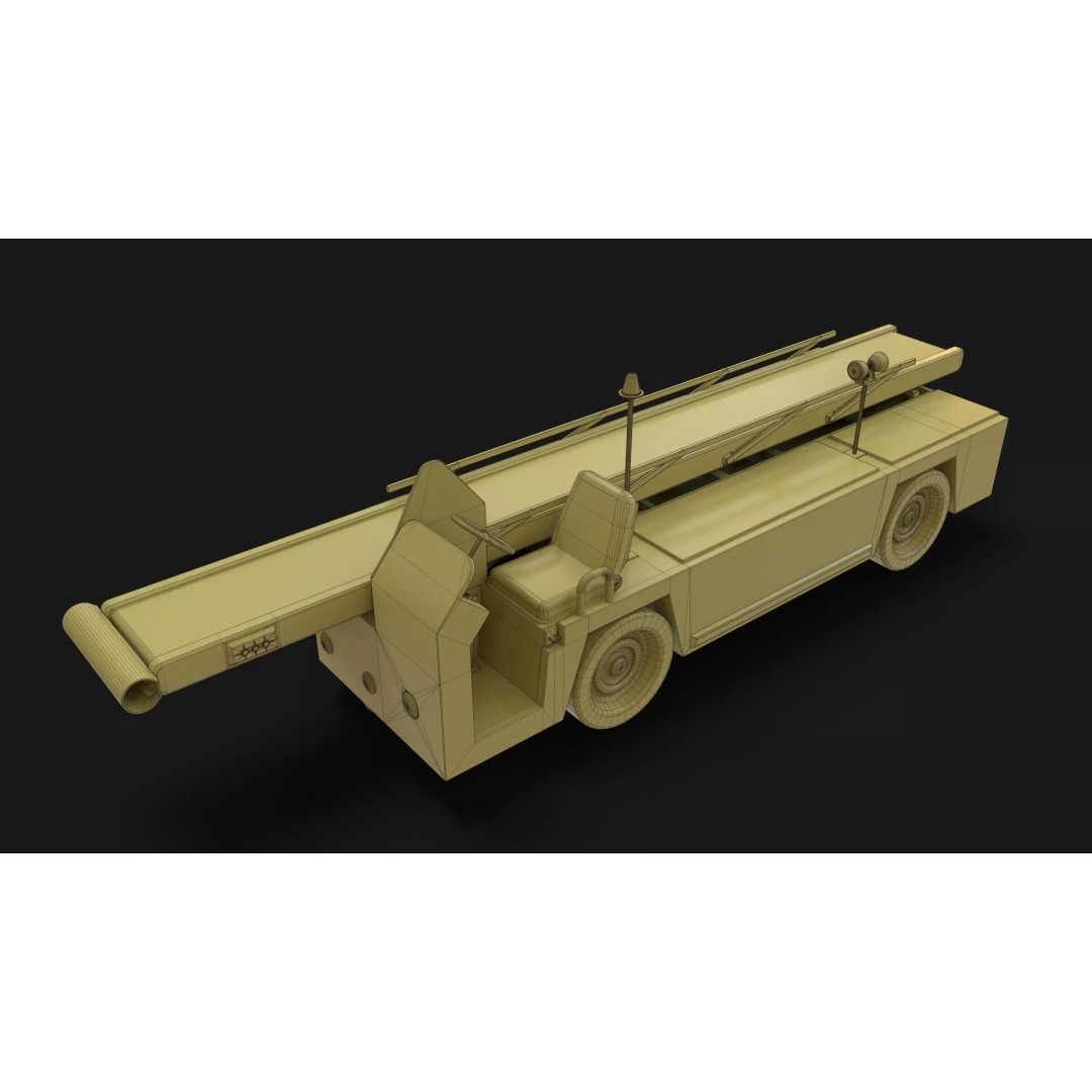 Airport Bag Loader TUG 660 3D Model – Low Poly PBR Asset, FBX, OBJ - View 29