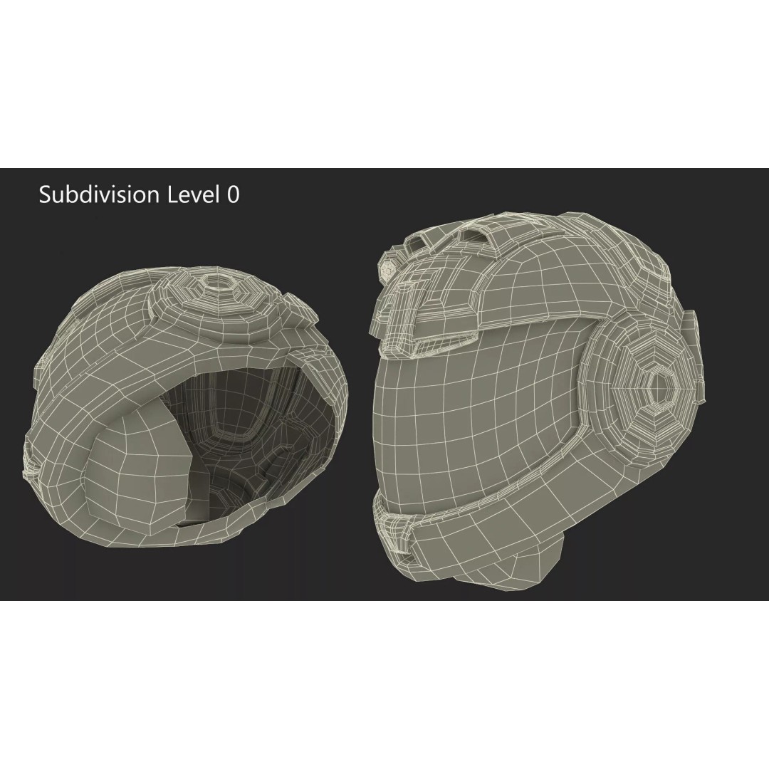Sci-Fi Spacesuit Helmet 3D Model – Futuristic Design, PBR Textures, FBX - View 10