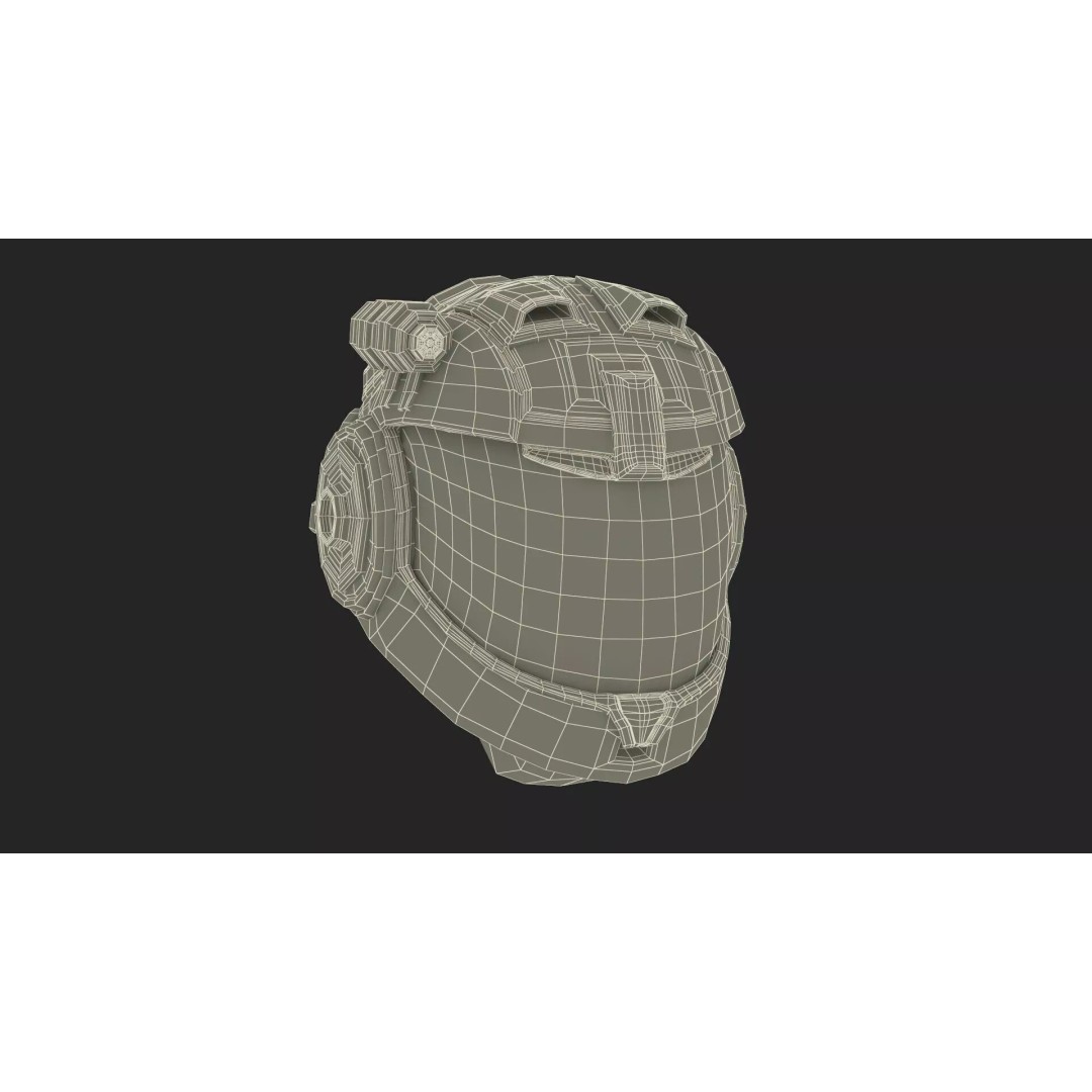 Sci-Fi Spacesuit Helmet 3D Model – Futuristic Design, PBR Textures, FBX - View 15