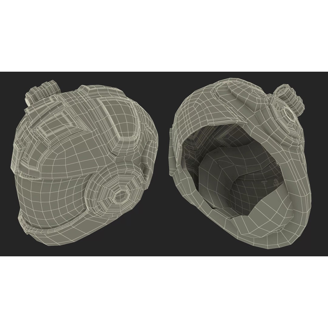 Sci-Fi Spacesuit Helmet 3D Model – Futuristic Design, PBR Textures, FBX - View 16
