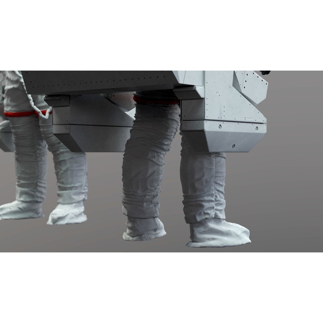 Spacesuit EMU 3D Model – High Poly Astronaut Suit with PBR Textures - View 10