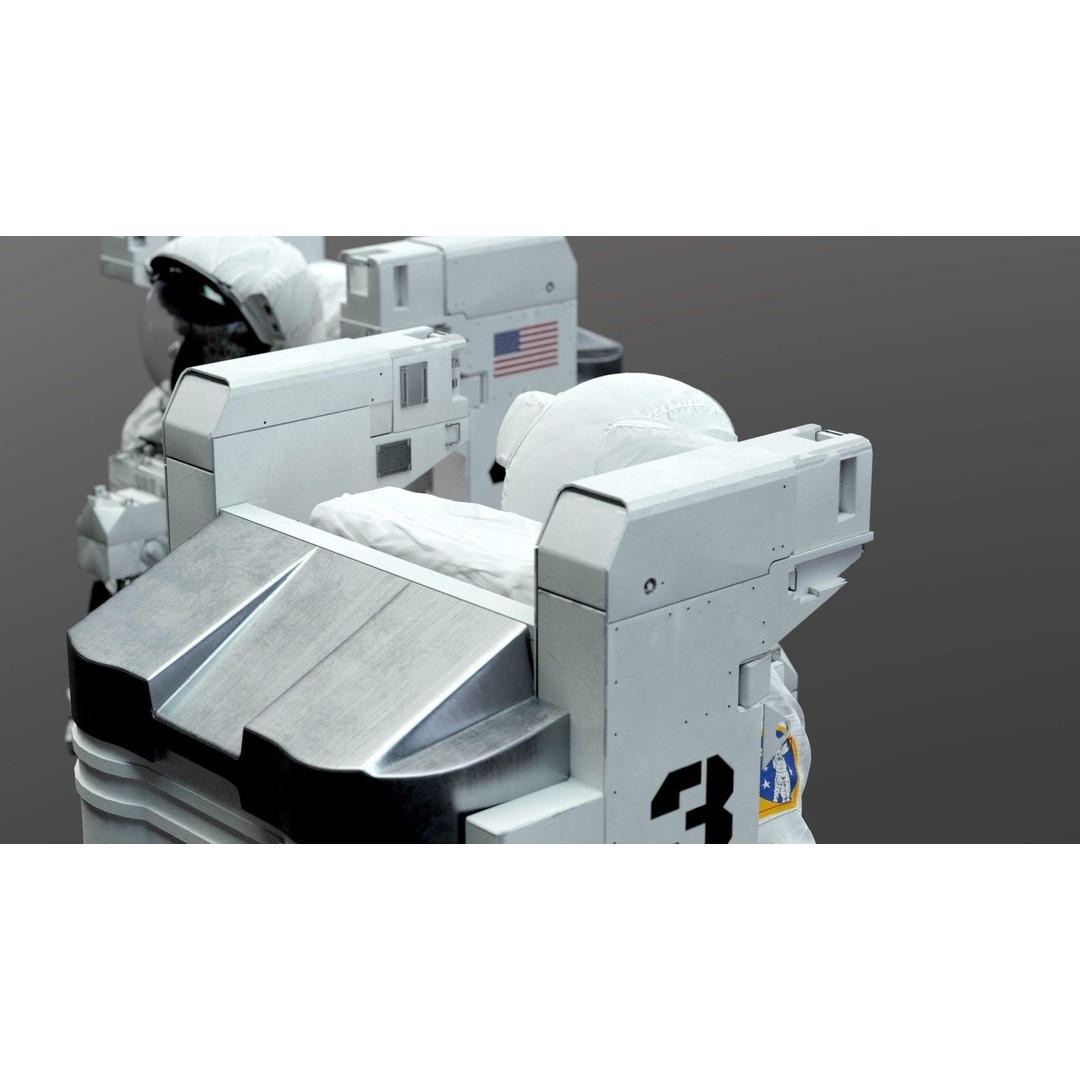 Spacesuit EMU 3D Model – High Poly Astronaut Suit with PBR Textures - View 11