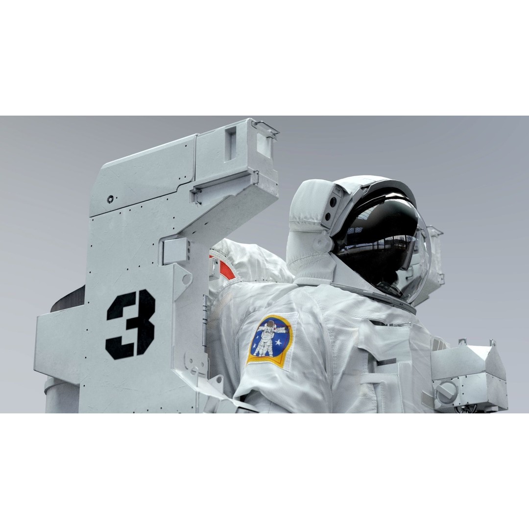 Spacesuit EMU 3D Model – High Poly Astronaut Suit with PBR Textures - View 12