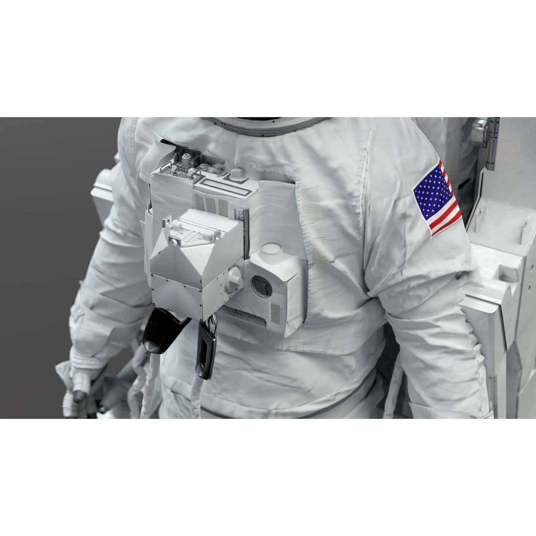 Spacesuit EMU 3D Model – High Poly Astronaut Suit with PBR Textures - View 15