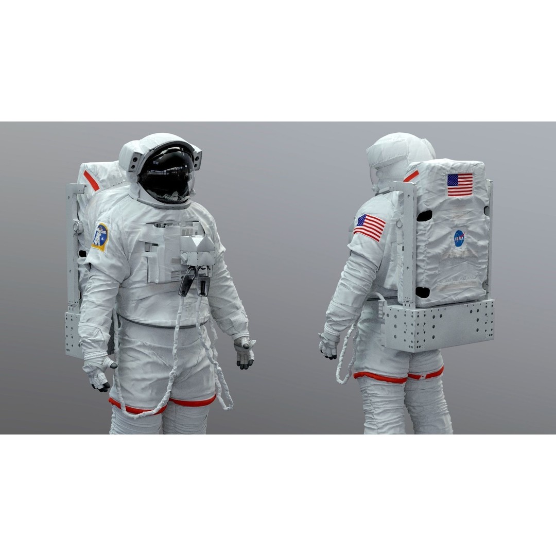 Spacesuit EMU 3D Model – High Poly Astronaut Suit with PBR Textures - View 18