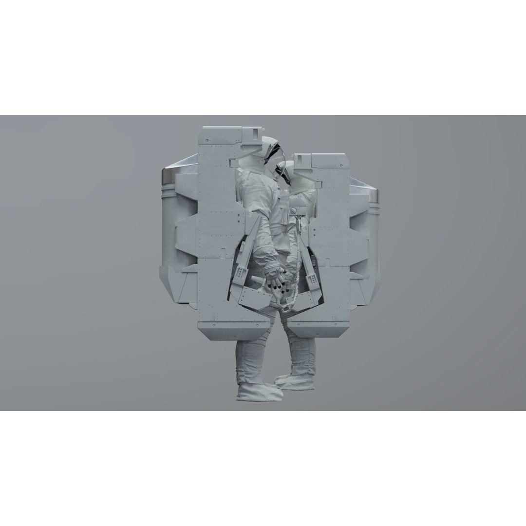 Spacesuit EMU 3D Model – High Poly Astronaut Suit with PBR Textures - View 23