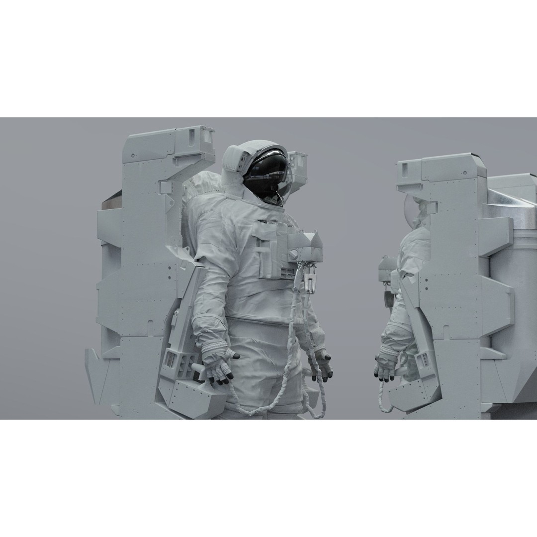 Spacesuit EMU 3D Model – High Poly Astronaut Suit with PBR Textures - View 24