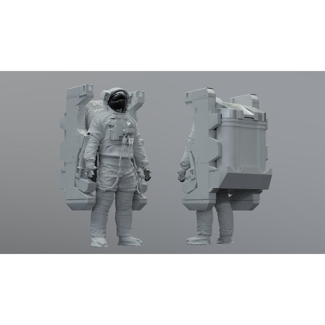 Spacesuit EMU 3D Model – High Poly Astronaut Suit with PBR Textures - View 25