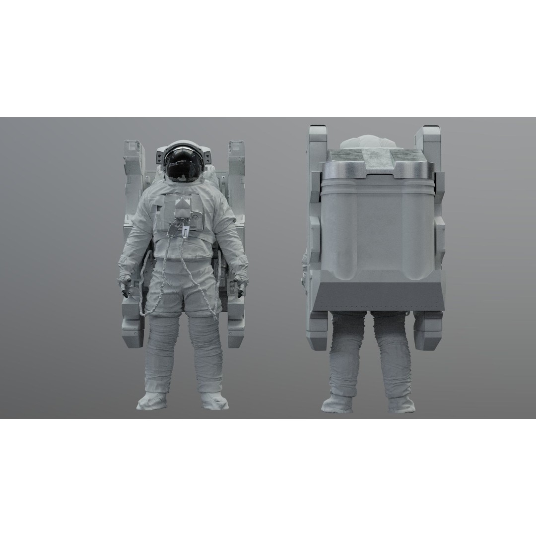 Spacesuit EMU 3D Model – High Poly Astronaut Suit with PBR Textures - View 26
