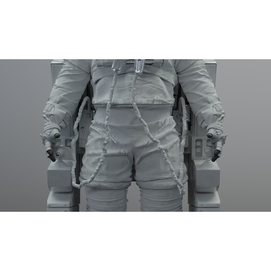 Spacesuit EMU 3D Model – High Poly Astronaut Suit with PBR Textures - View 29