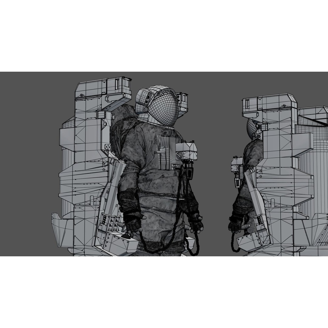 Spacesuit EMU 3D Model – High Poly Astronaut Suit with PBR Textures - View 46