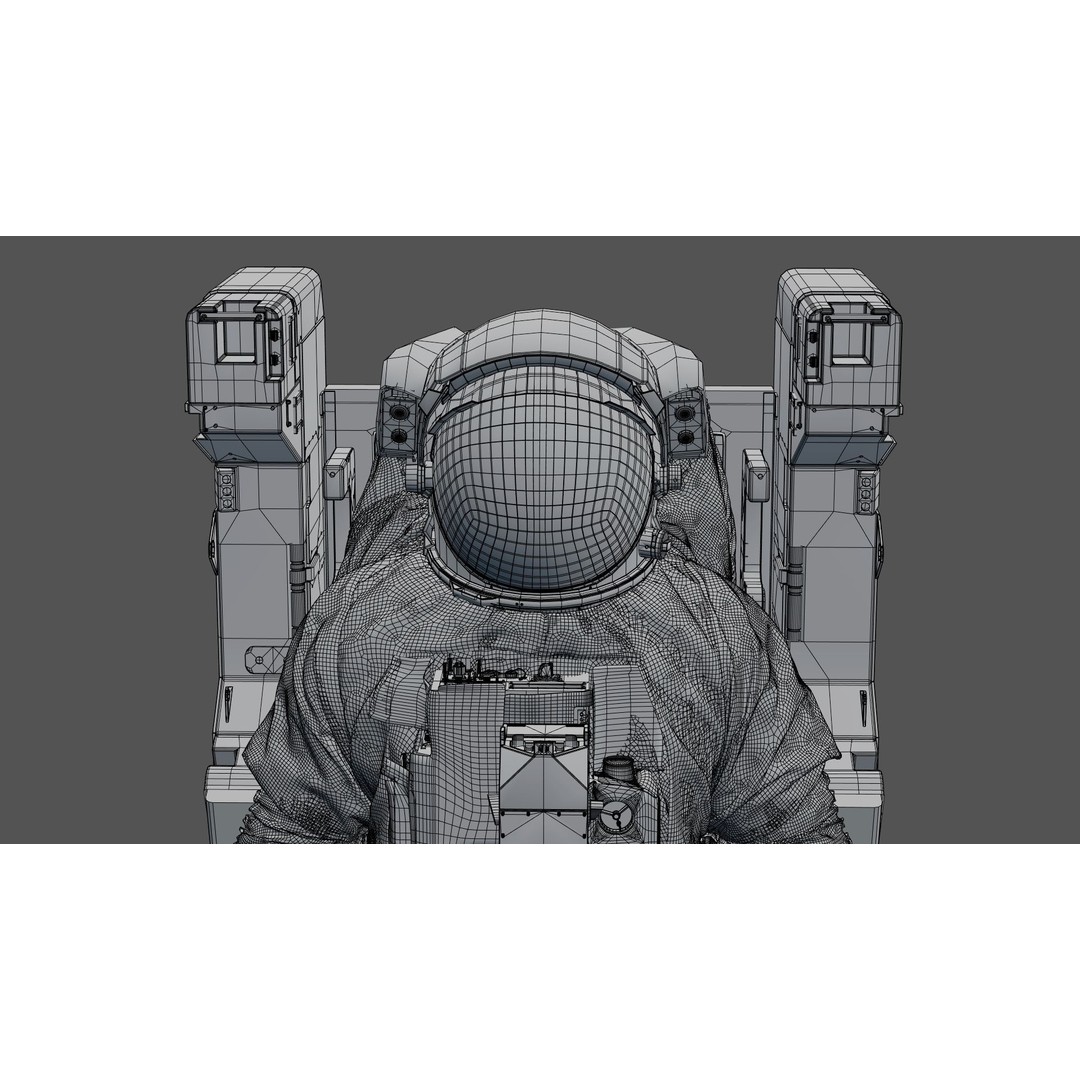 Spacesuit EMU 3D Model – High Poly Astronaut Suit with PBR Textures - View 47