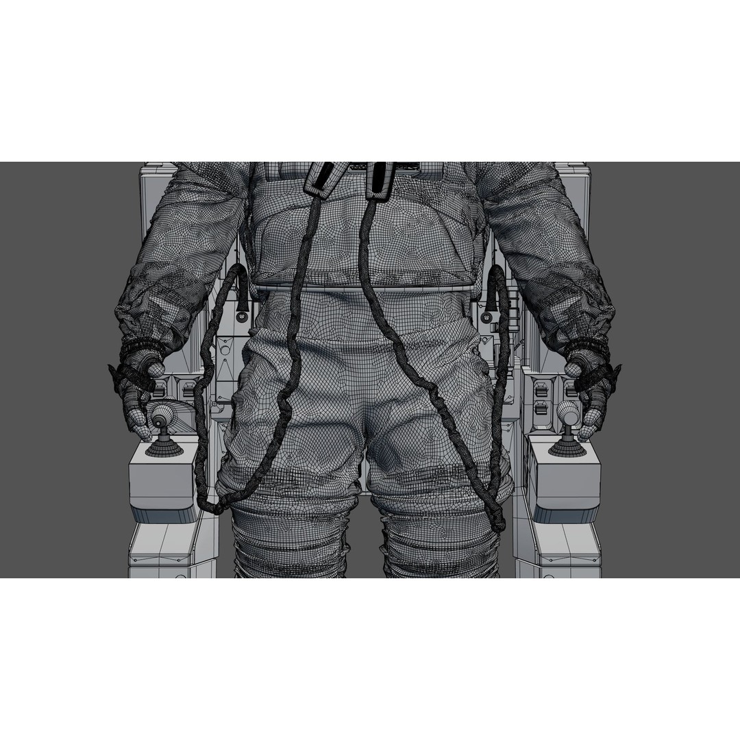 Spacesuit EMU 3D Model – High Poly Astronaut Suit with PBR Textures - View 48