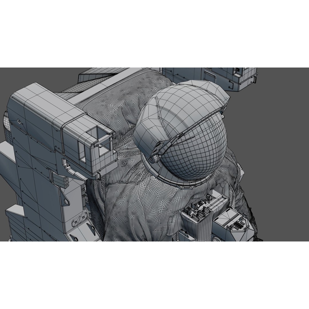 Spacesuit EMU 3D Model – High Poly Astronaut Suit with PBR Textures - View 55