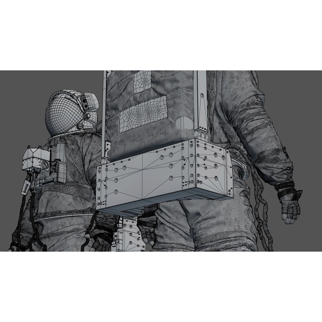 Spacesuit EMU 3D Model – High Poly Astronaut Suit with PBR Textures - View 57