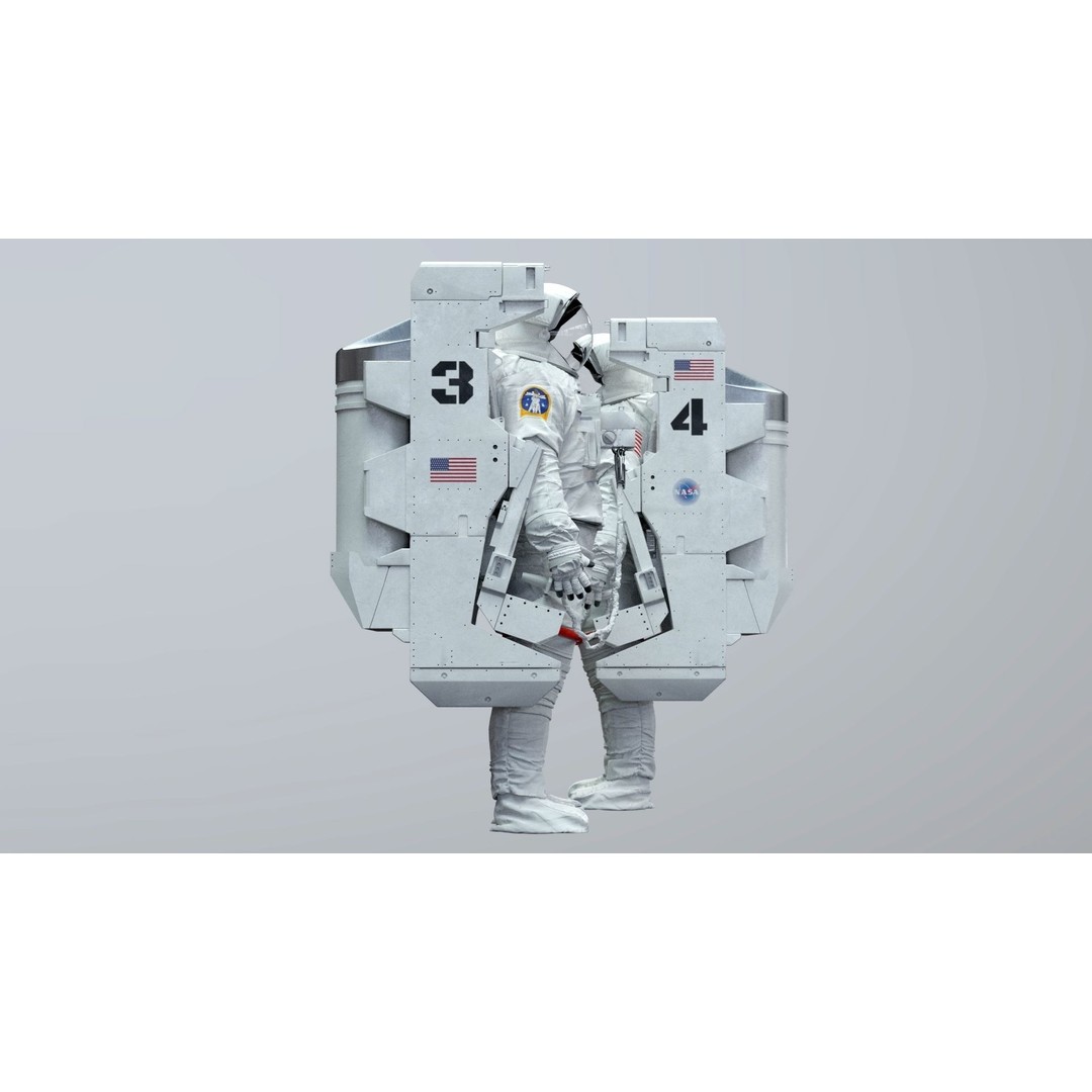 Spacesuit EMU 3D Model – High Poly Astronaut Suit with PBR Textures - View 6