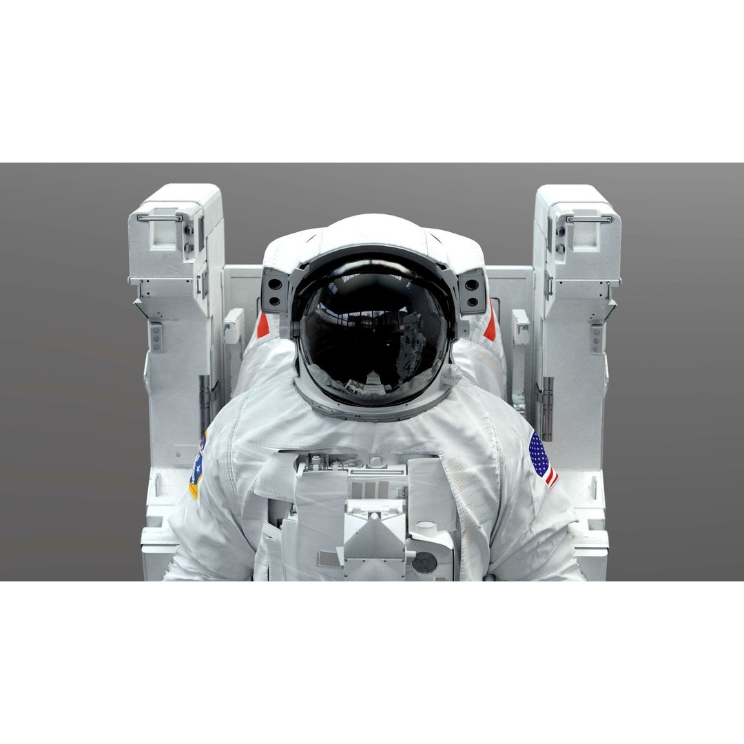 Spacesuit EMU 3D Model – High Poly Astronaut Suit with PBR Textures - View 7