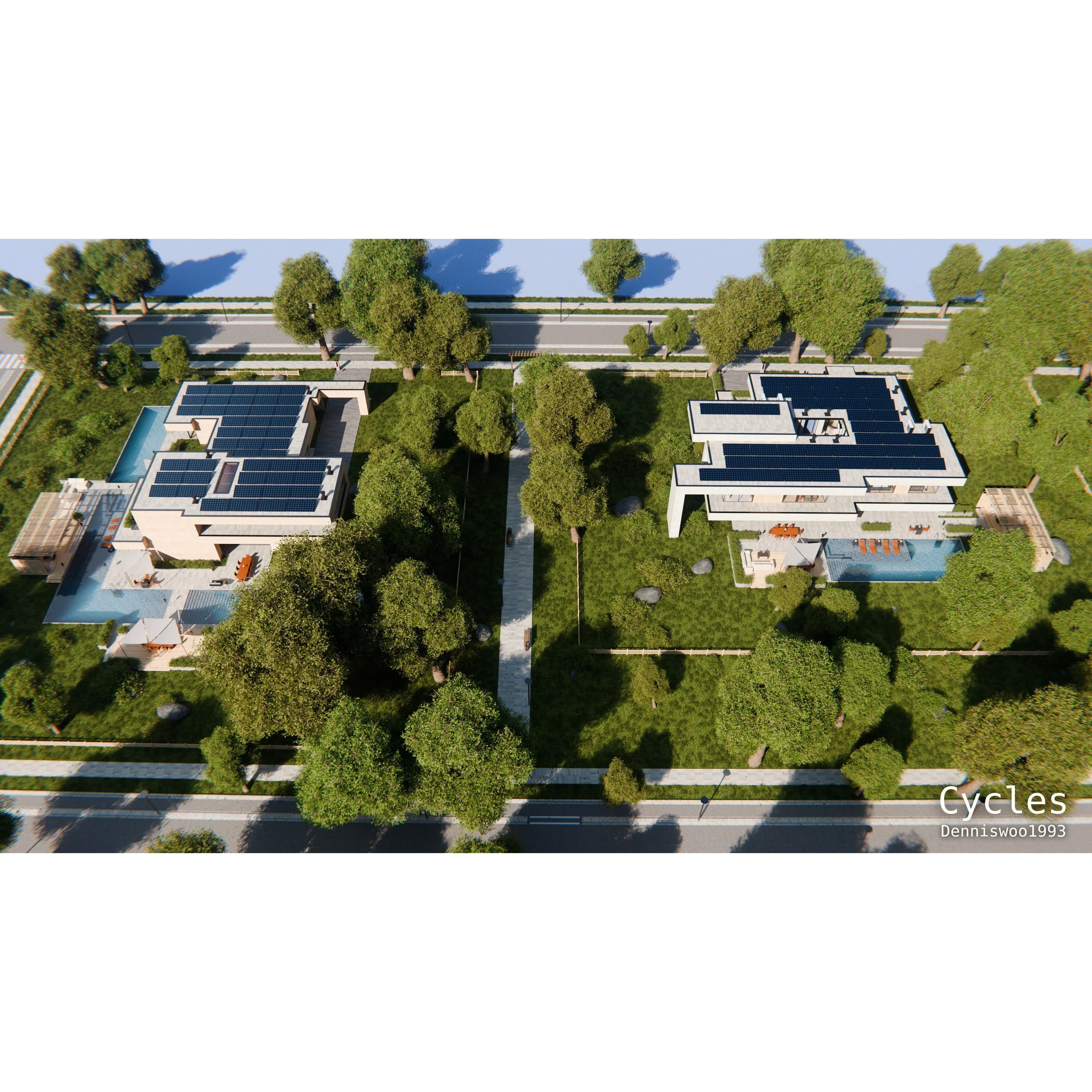 7 Modern Modular Houses - Game-Ready 3D Model - View 10