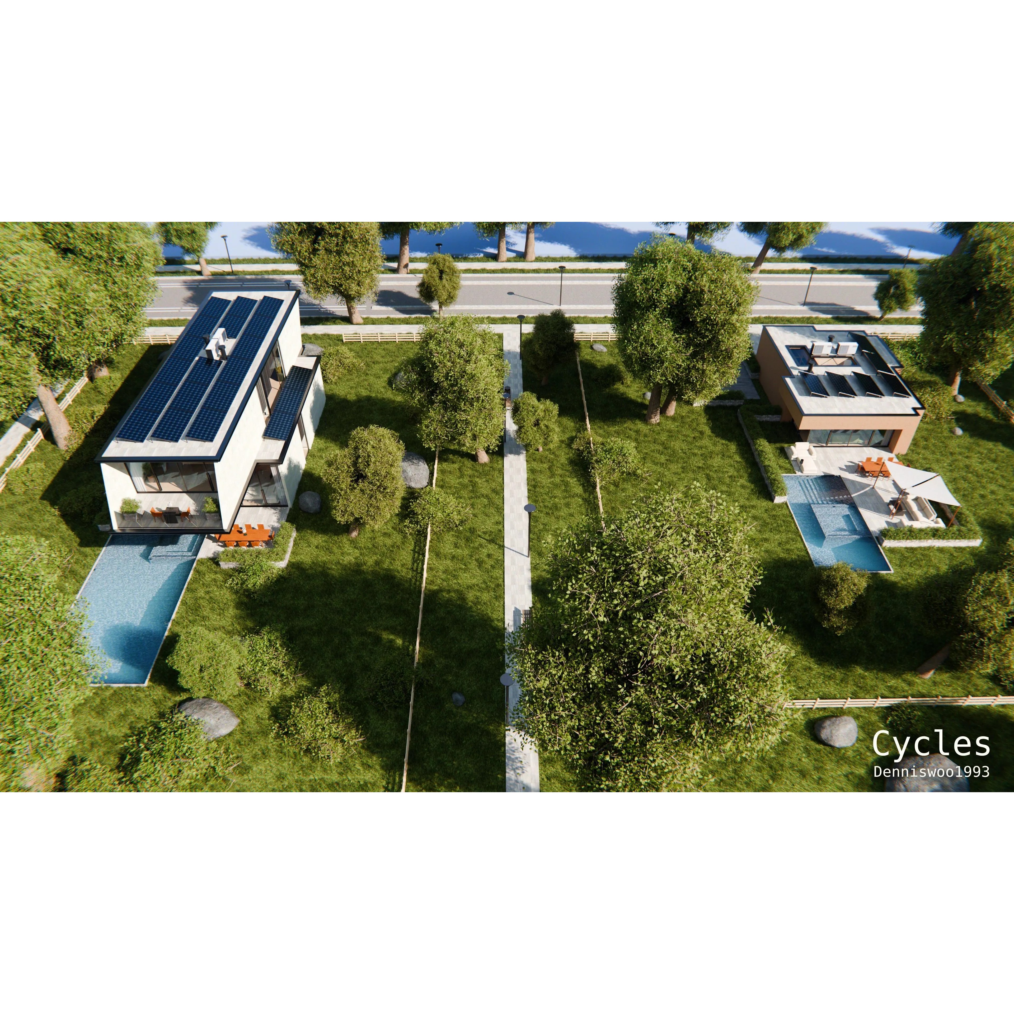 7 Modern Modular Houses - Game-Ready 3D Model - View 15