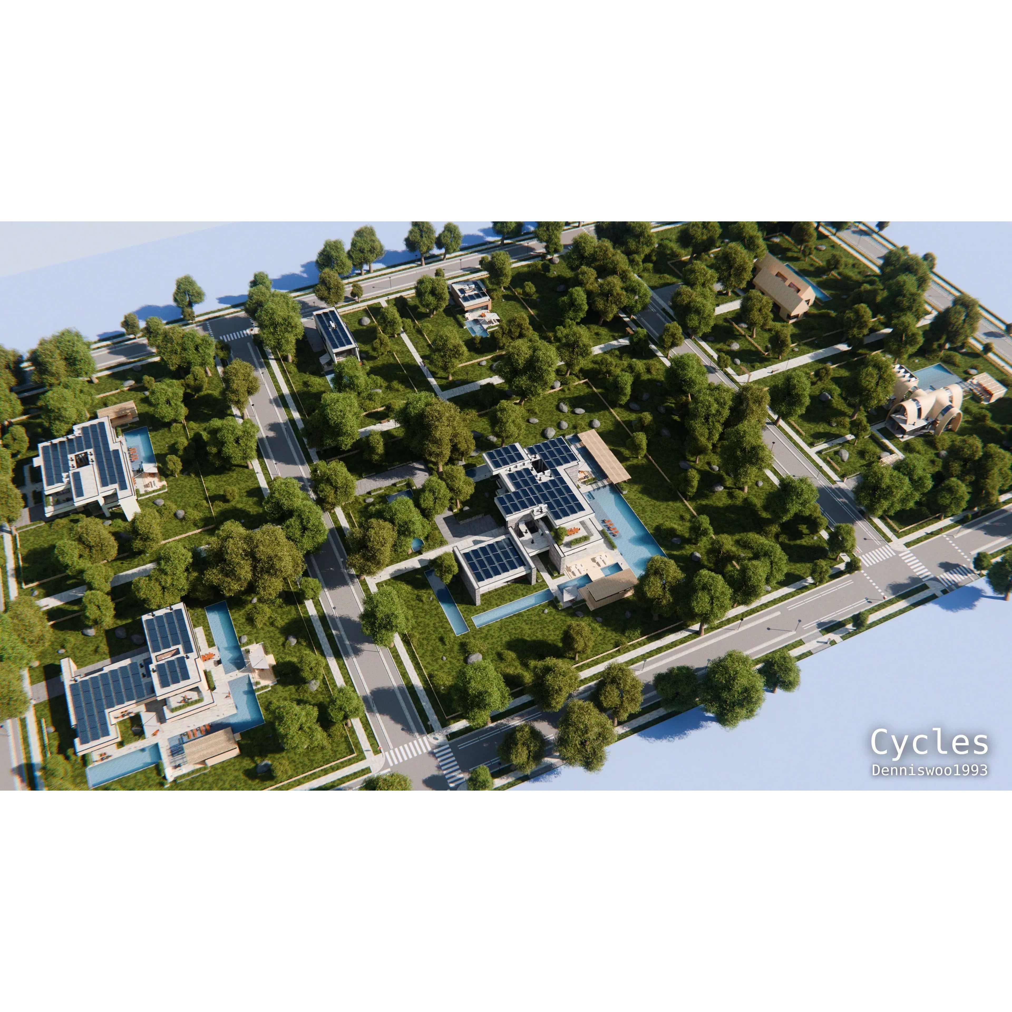 7 Modern Modular Houses - Game-Ready 3D Model - View 4