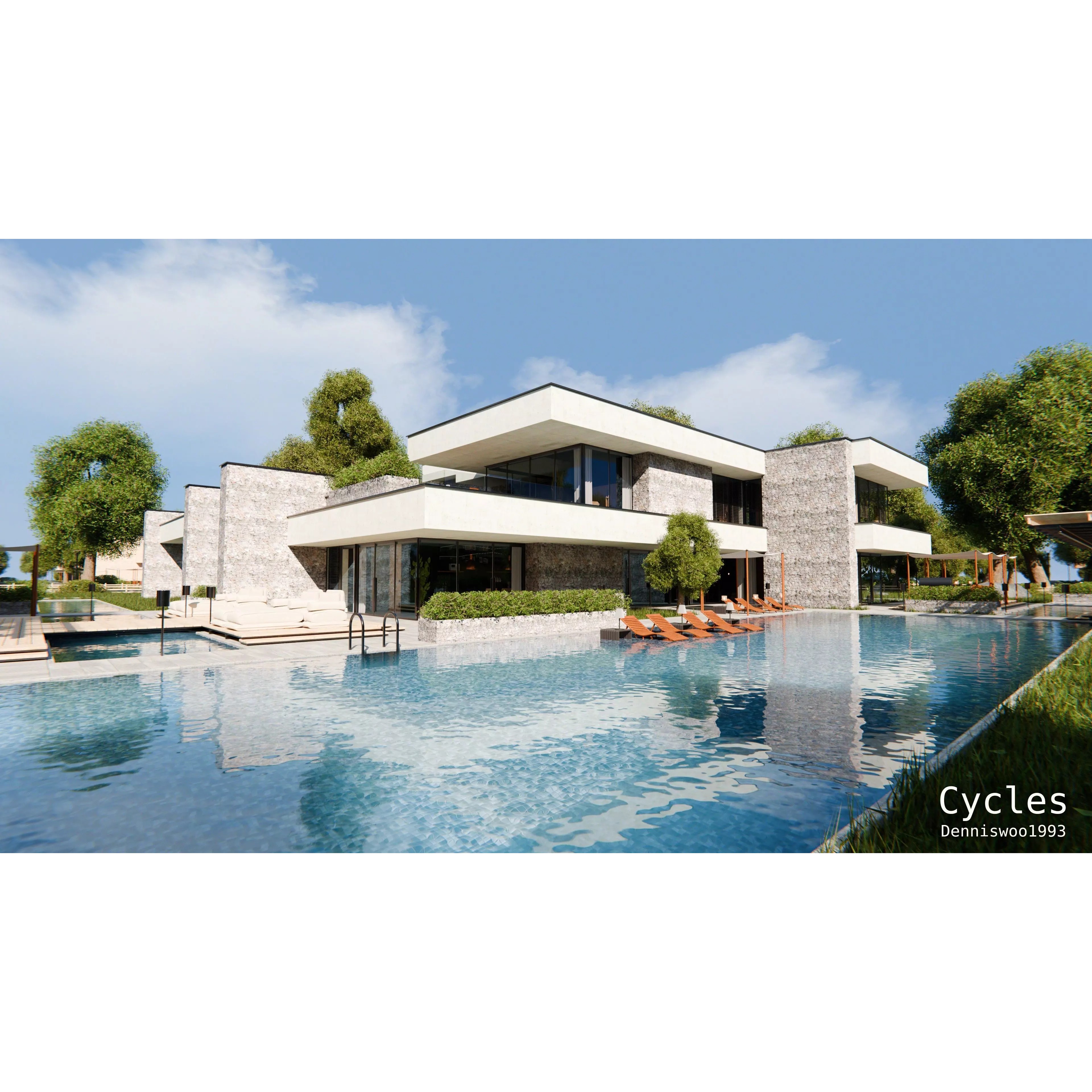 7 Modern Modular Houses - Game-Ready 3D Model - View 5