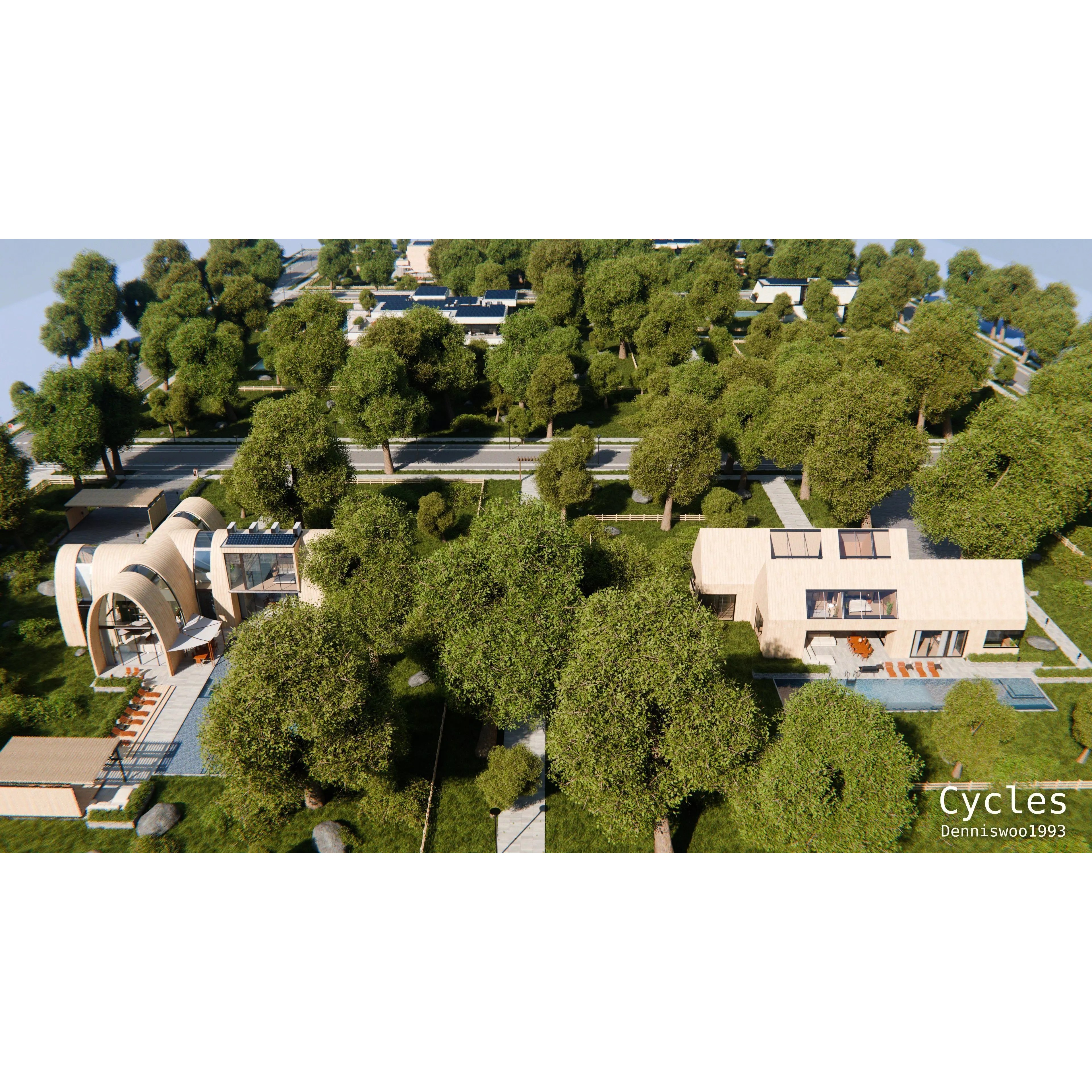 7 Modern Modular Houses - Game-Ready 3D Model - View 8