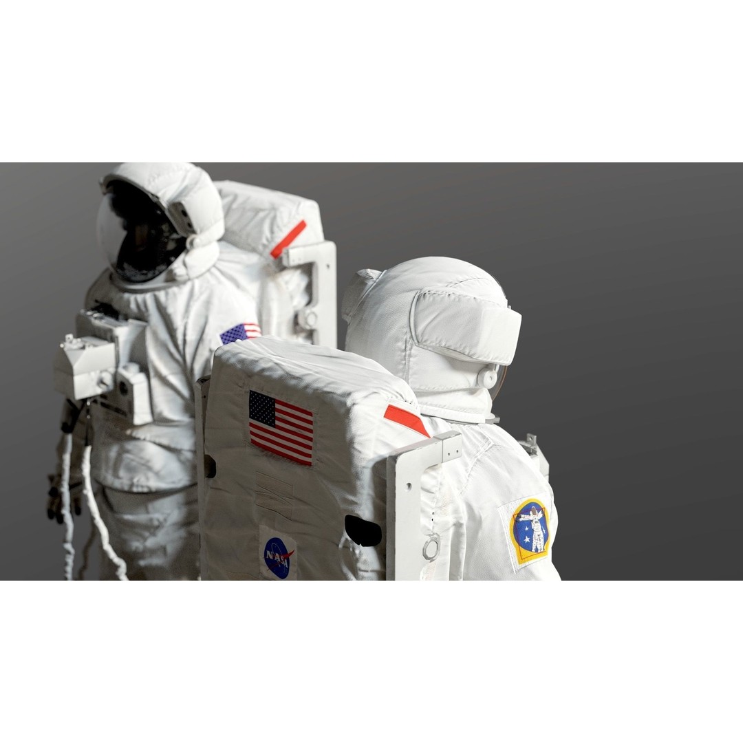 Spacesuit 3D Model – High Poly Astronaut EMU with PBR Textures - View 10