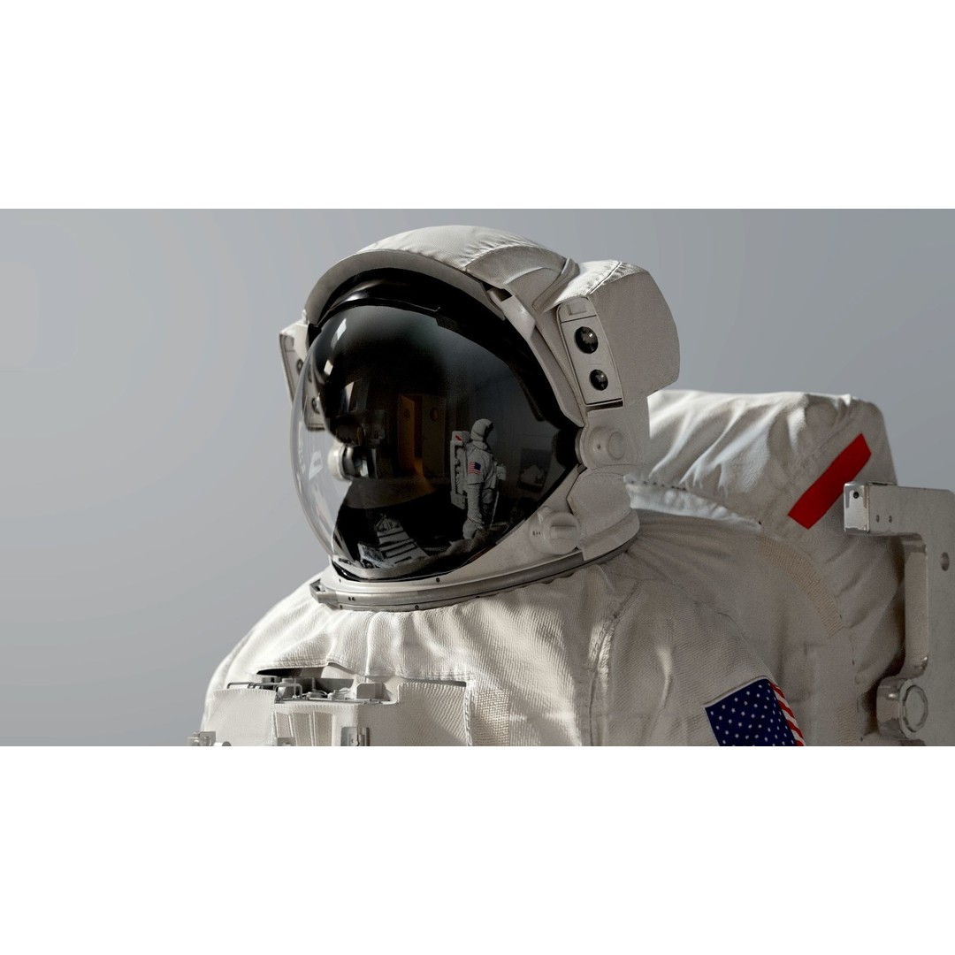 Spacesuit 3D Model – High Poly Astronaut EMU with PBR Textures - View 13