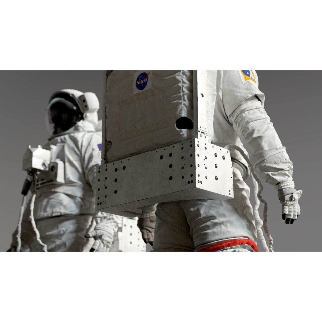 Spacesuit 3D Model – High Poly Astronaut EMU with PBR Textures - View 18