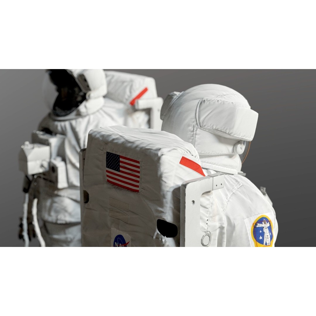 Spacesuit 3D Model – High Poly Astronaut EMU with PBR Textures - View 19