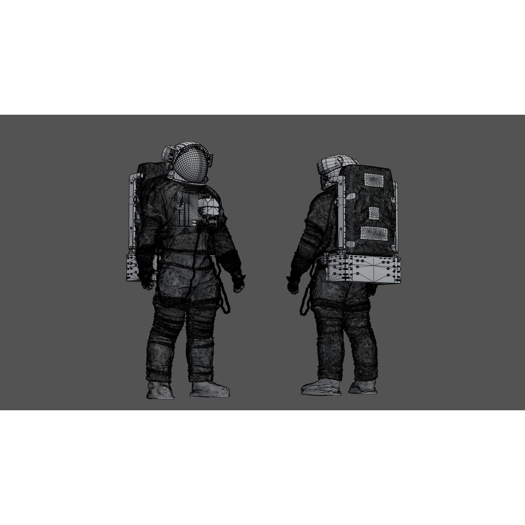 Spacesuit 3D Model – High Poly Astronaut EMU with PBR Textures - View 20