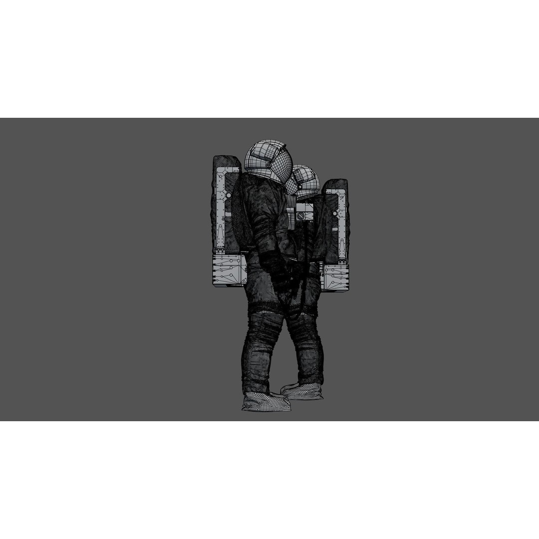 Spacesuit 3D Model – High Poly Astronaut EMU with PBR Textures - View 23