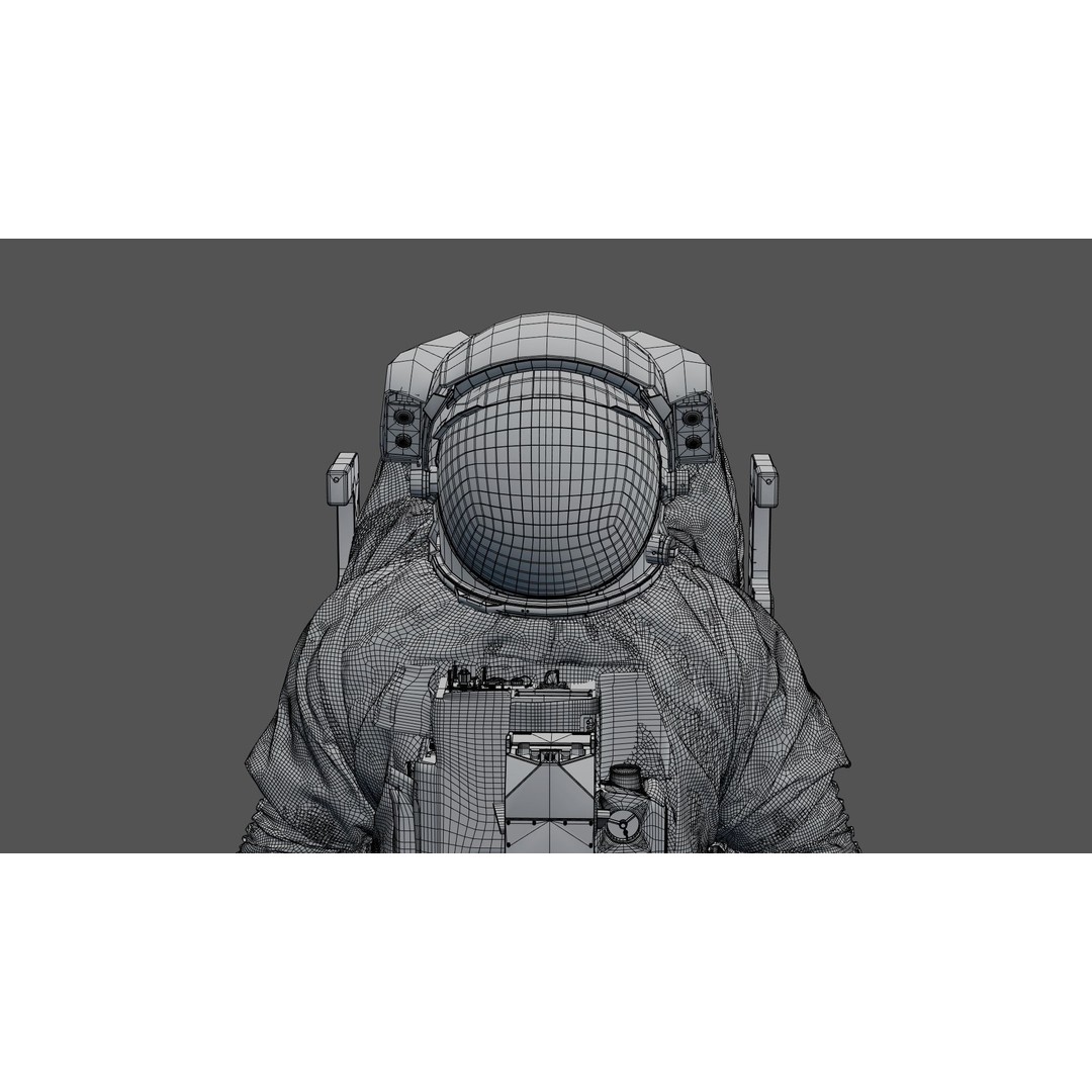 Spacesuit 3D Model – High Poly Astronaut EMU with PBR Textures - View 24