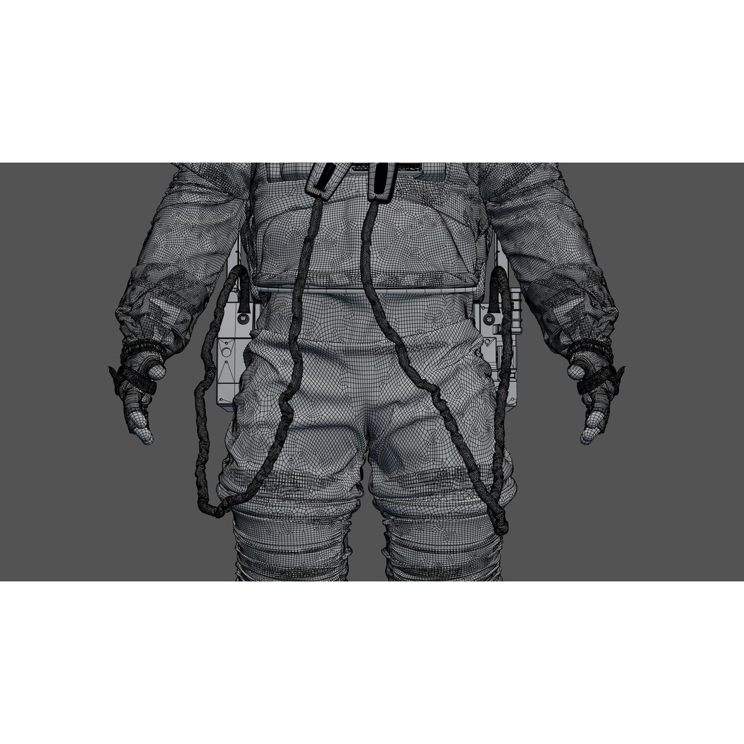 Spacesuit 3D Model – High Poly Astronaut EMU with PBR Textures - View 25