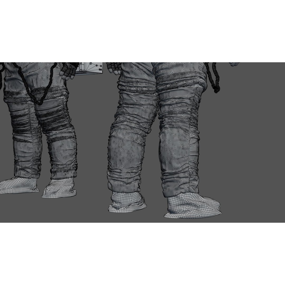 Spacesuit 3D Model – High Poly Astronaut EMU with PBR Textures - View 27