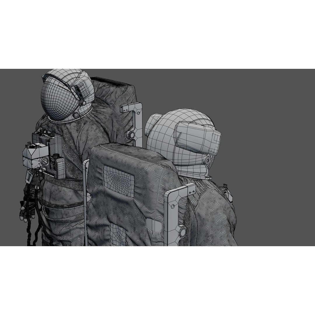 Spacesuit 3D Model – High Poly Astronaut EMU with PBR Textures - View 28
