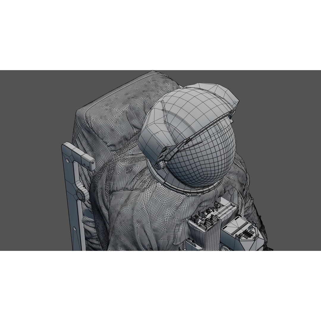Spacesuit 3D Model – High Poly Astronaut EMU with PBR Textures - View 30
